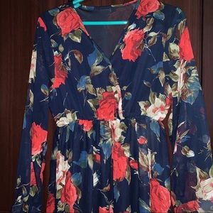 Long Sleeve Floral Maxi Dress